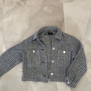 Zara cropped tweed jacket - S